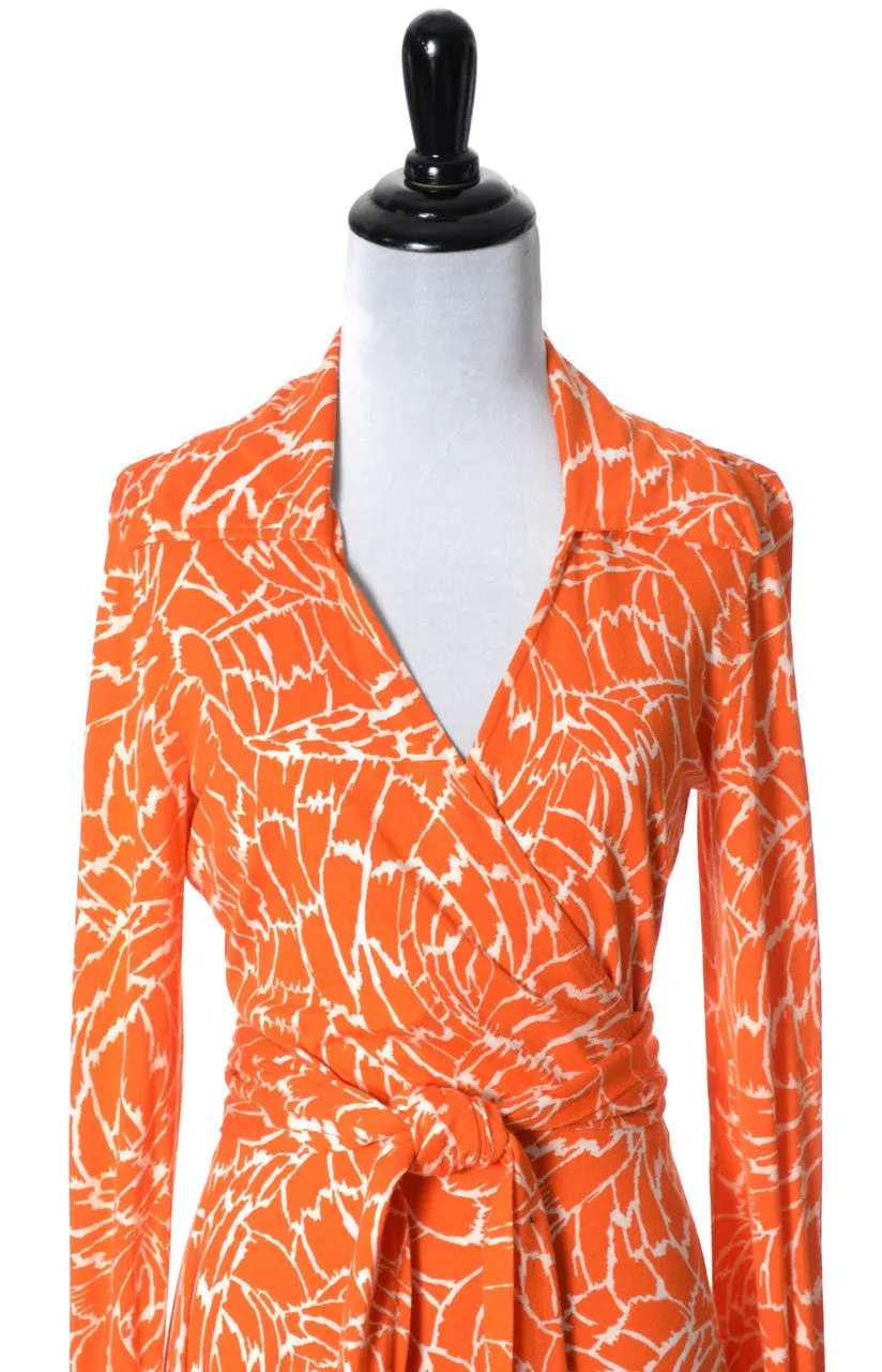 Diane Von Furstenberg Vintage 1970's Orange Wrap Dress
