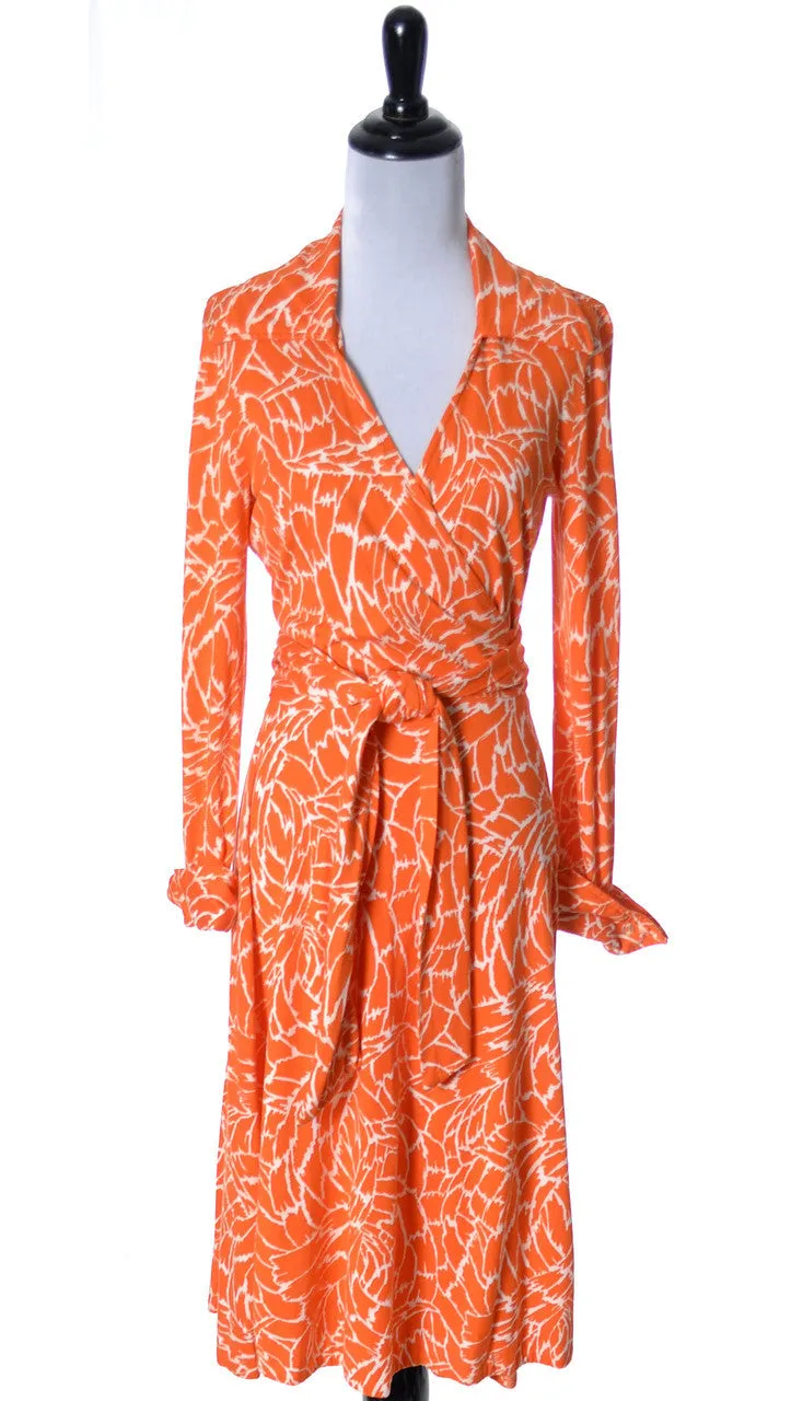 Diane Von Furstenberg Vintage 1970's Orange Wrap Dress