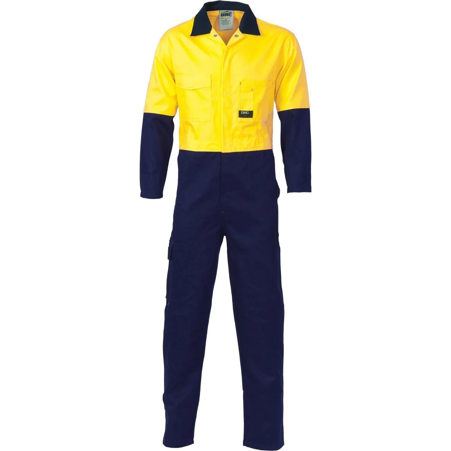 DNC HiVis 2-Tone Cotton Drill Coverall - 3851