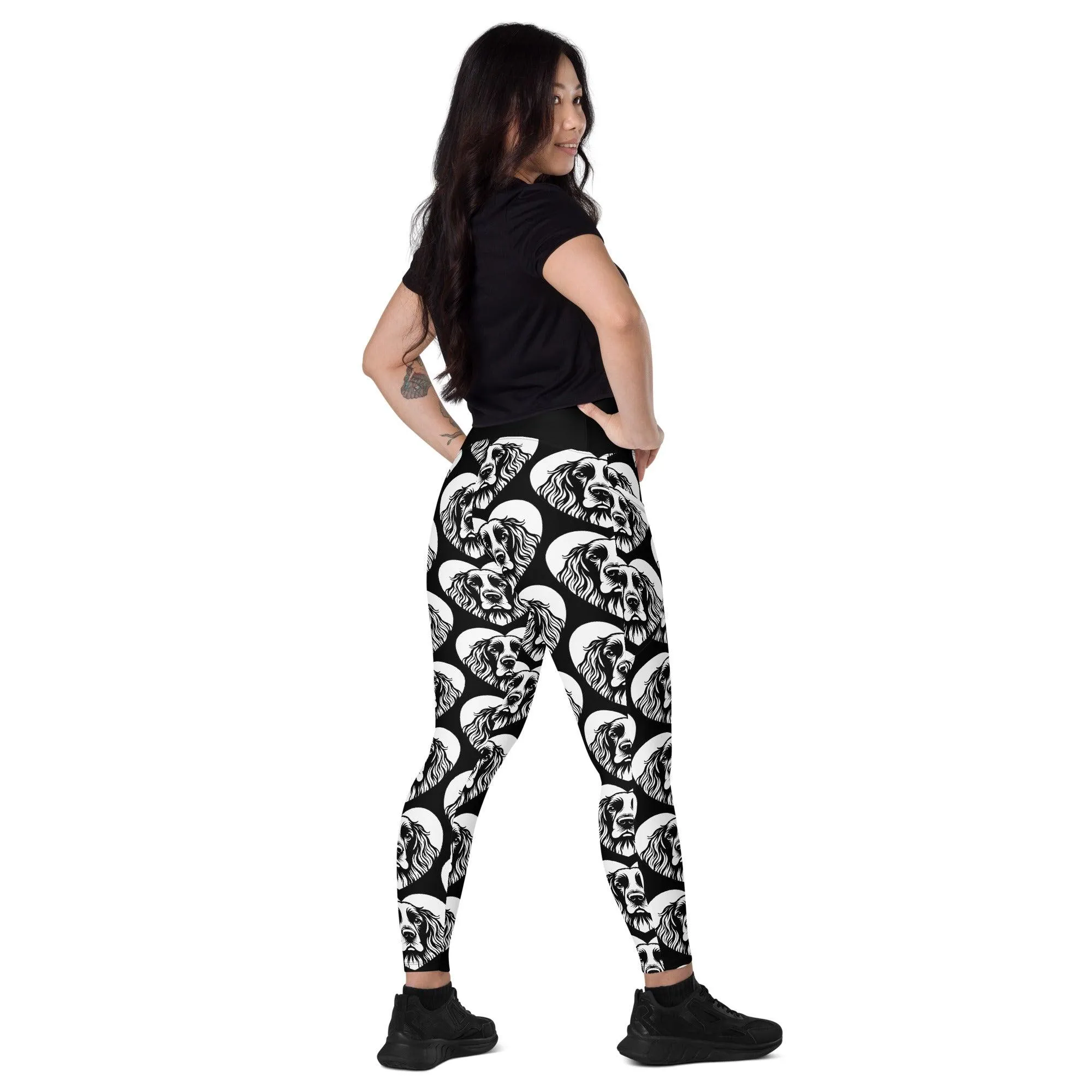 DOG BREED LEGGINGS with pockets - FIELD SPANIEL - HERTTAHOUND