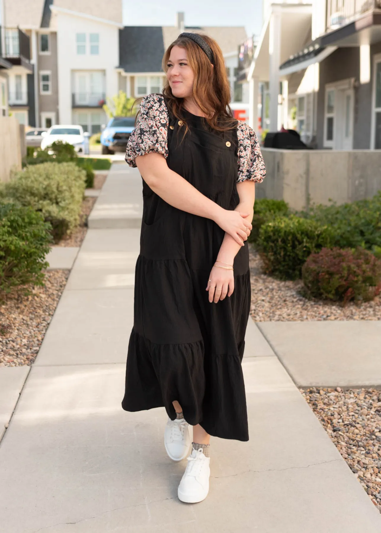 Everlee Black Overall Dress