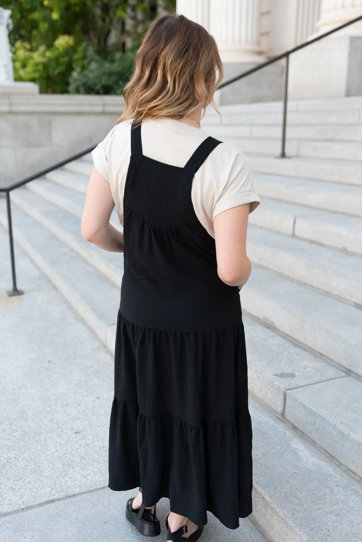 Everlee Black Overall Dress