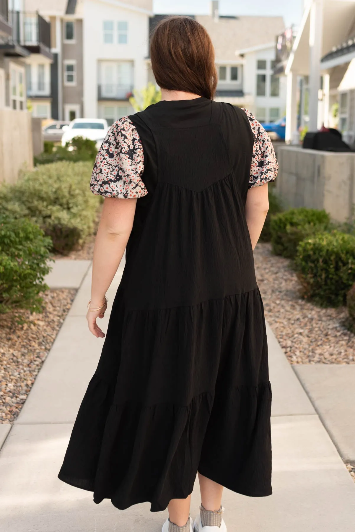 Everlee Black Overall Dress