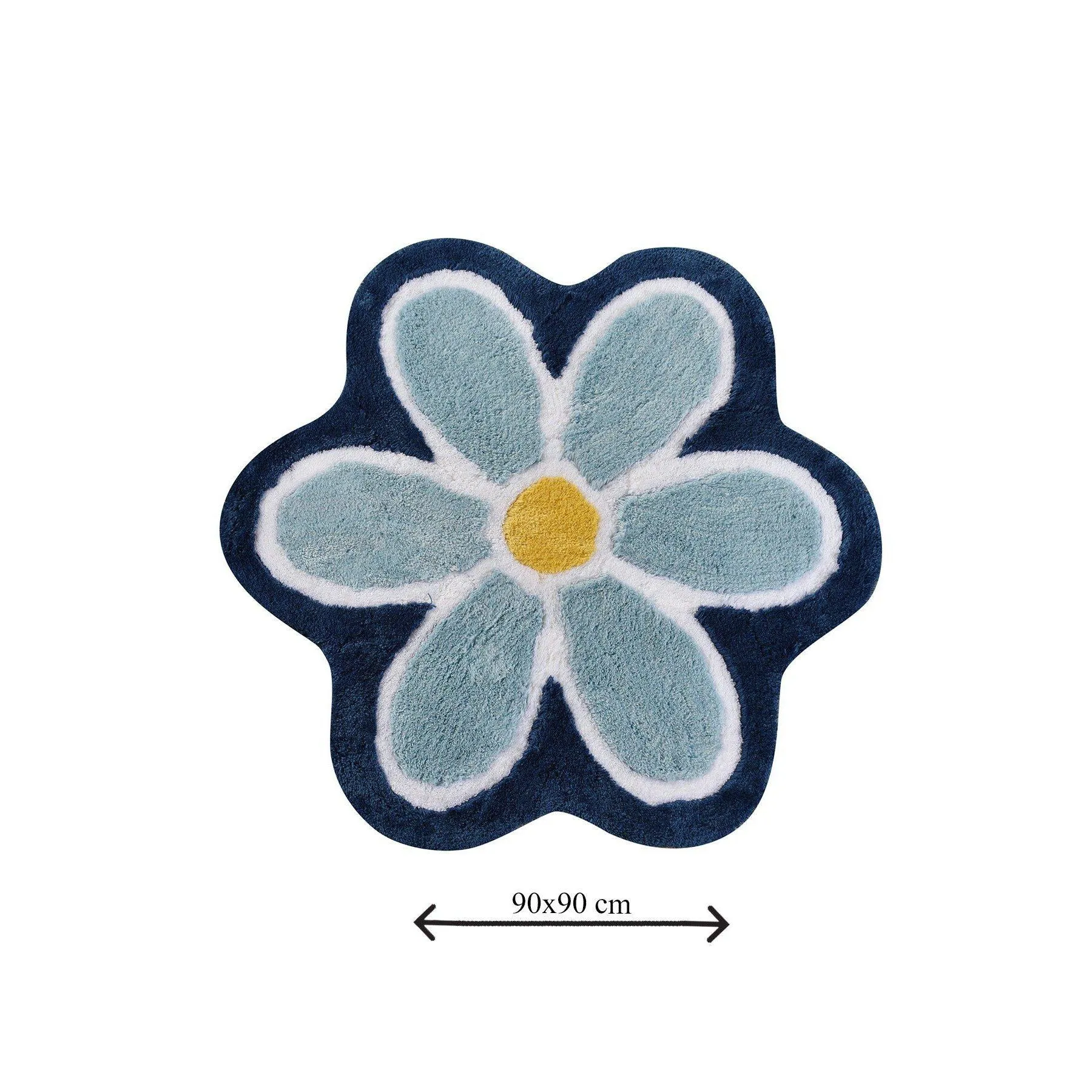 Flower - Blue 5  Bath Mat