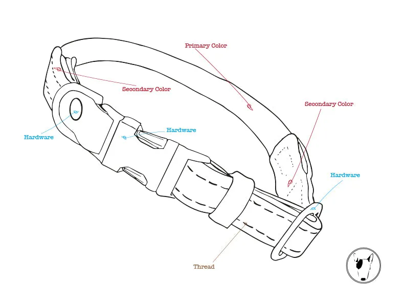 Fully Customizable Rolled Leather Quick Release Dog Collar