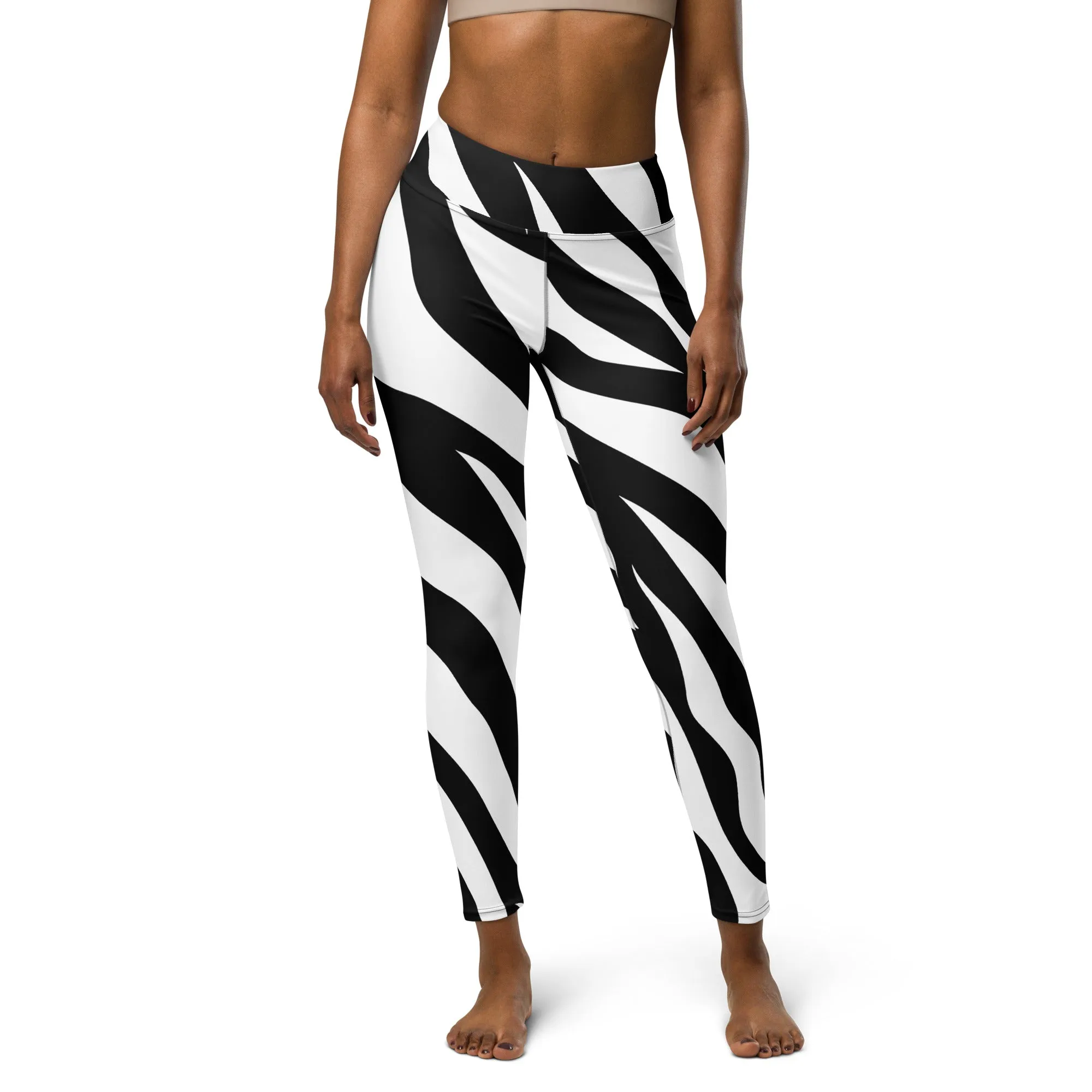 Funky Zebra Print Yoga Leggings, lioness-love