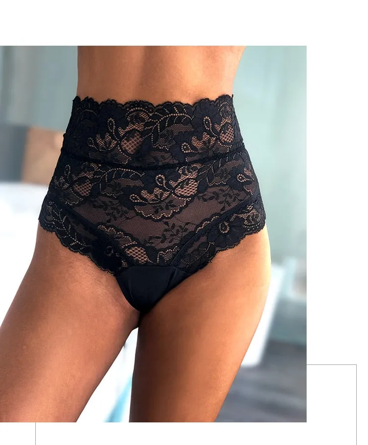 'Gloom' Black High Waist Panties