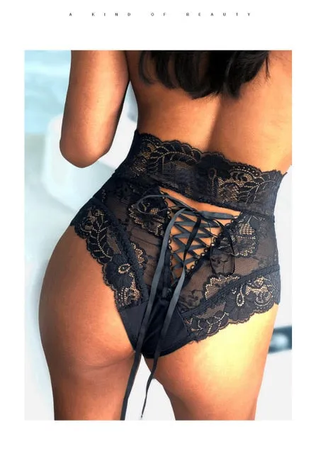 'Gloom' Black High Waist Panties