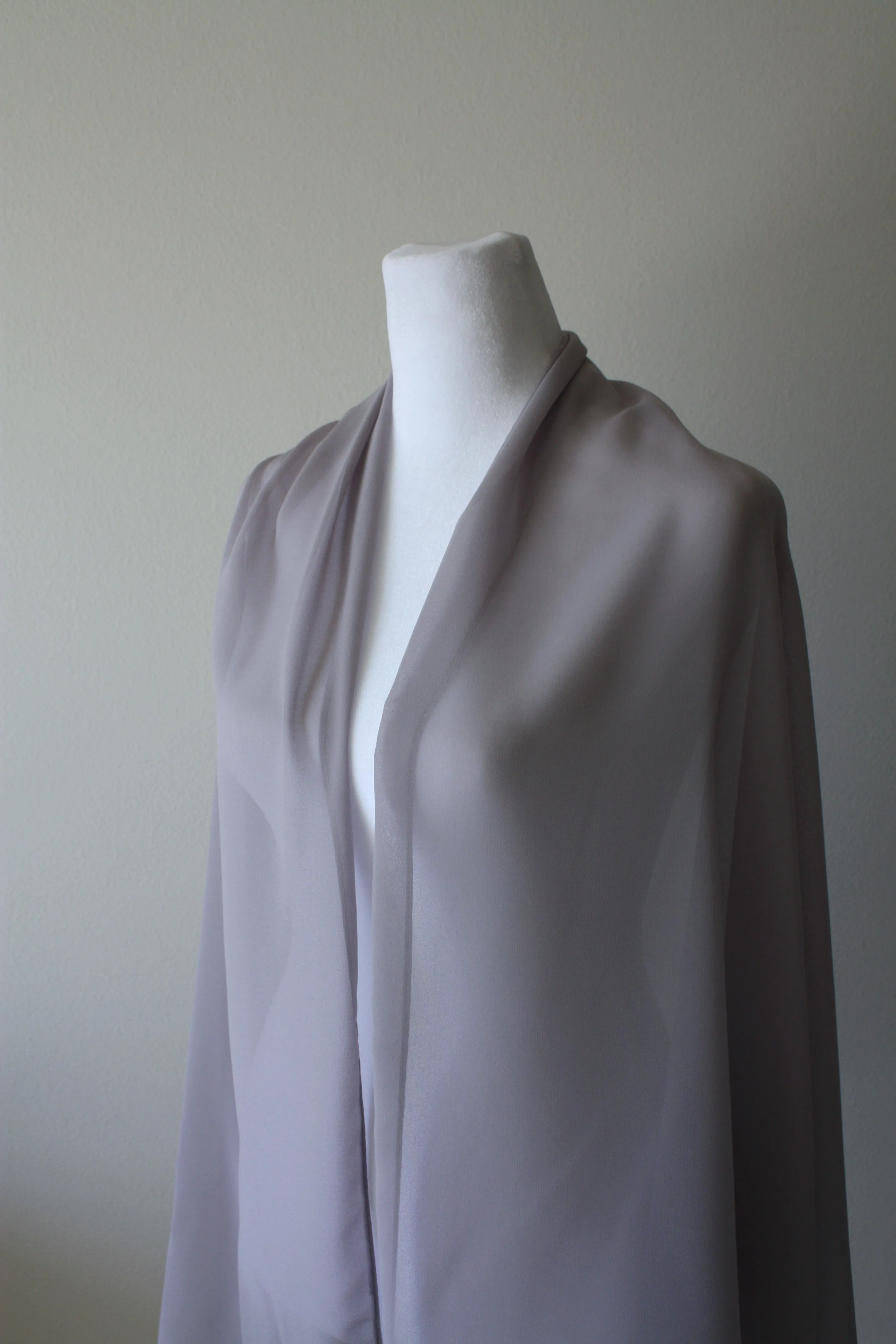 Gray Stole with Feathers