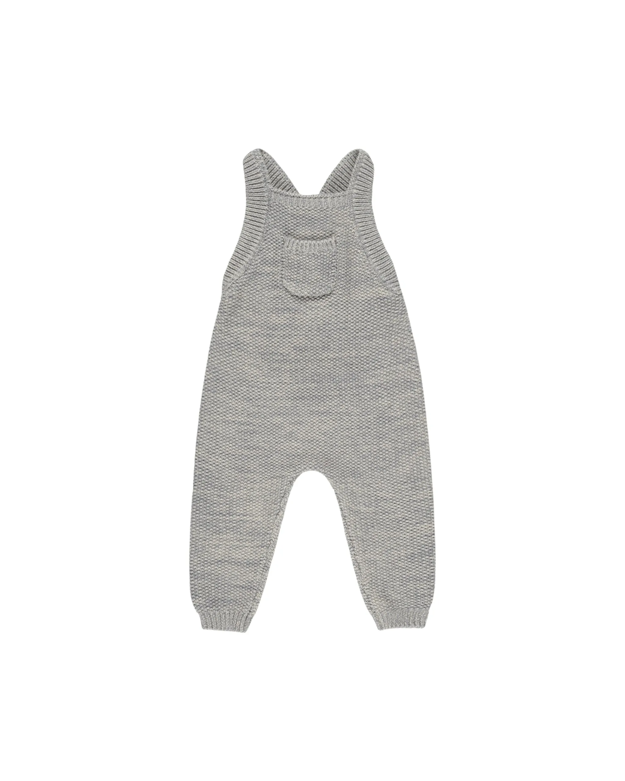 Heathered Blue Knit Overall