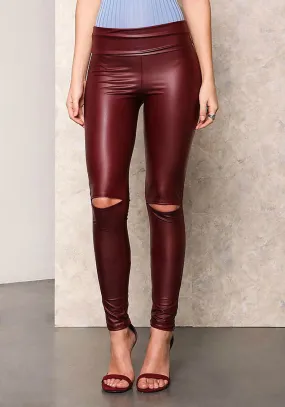 High Elasticity Knee Hole Leggings