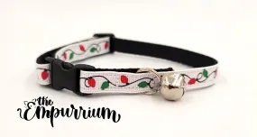 Holiday Cat Collar - Christmas Lights - Black/Black