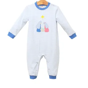 Jellybean - Blue Nativity Romper