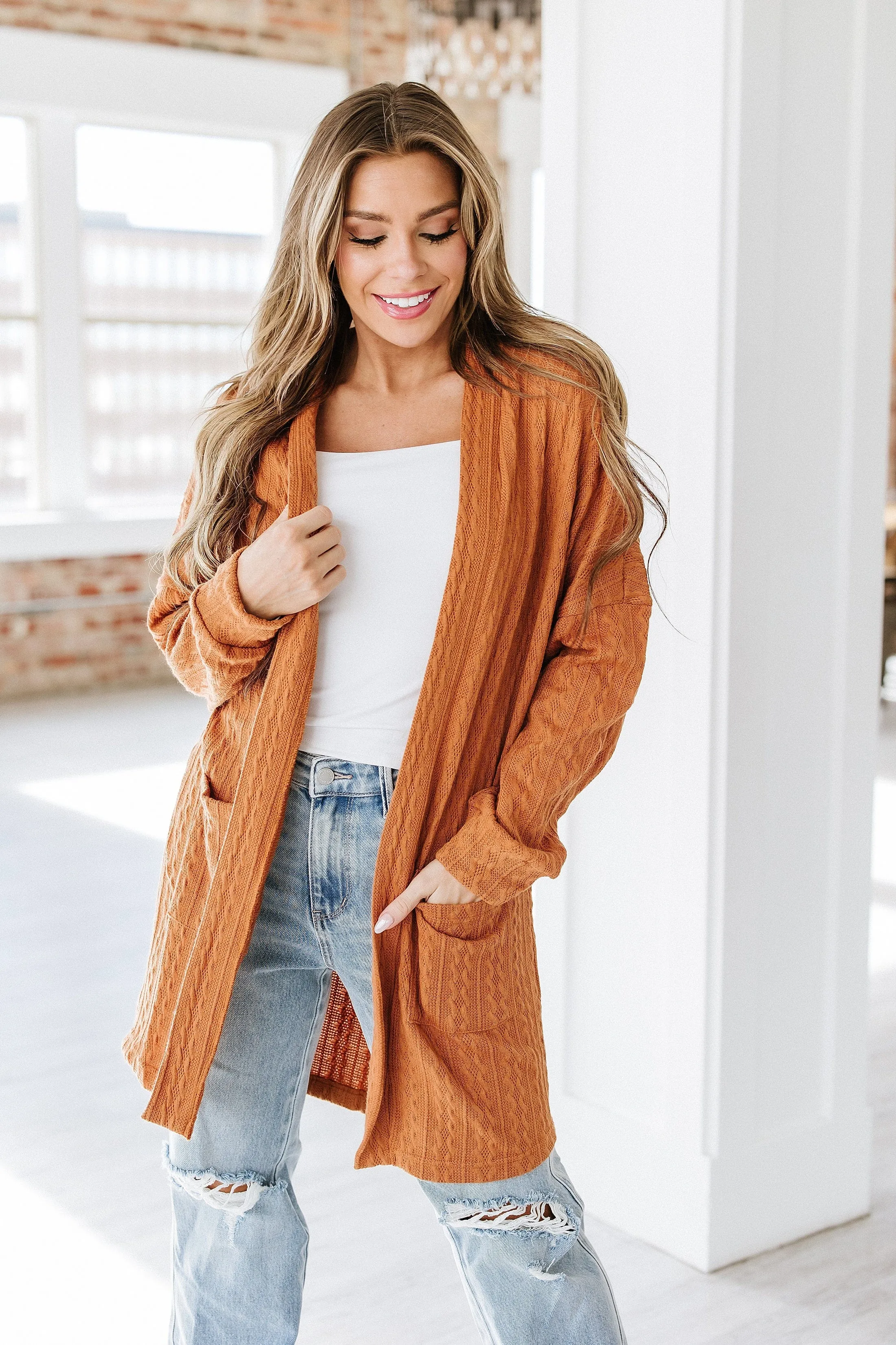 Jerilyn Textured Knit Cardigan | DROPSHIP