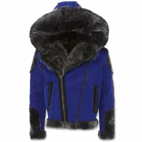 Jordan Craig El Jefe Shearling Moto Jacket (Racer Blue) 91590