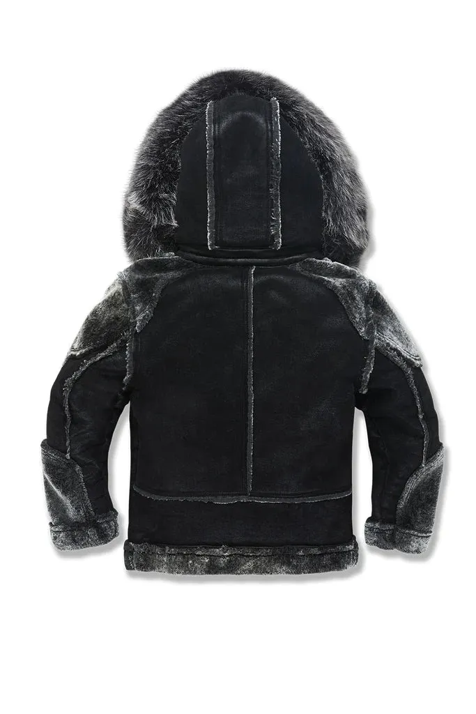 Jordan Craig - Kids El Jefe Shearling Moto Jacket - Black (91536K)