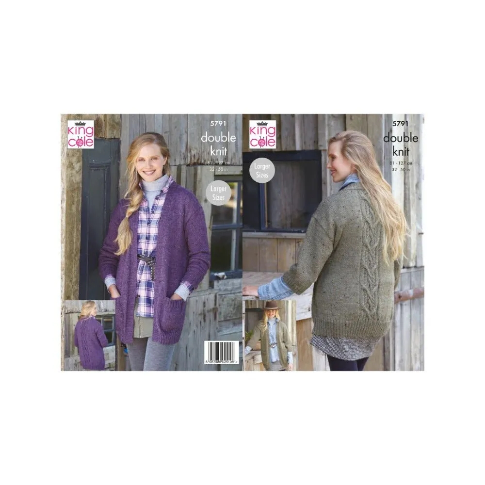 King Cole Homespun DK Knitting Pattern 5791