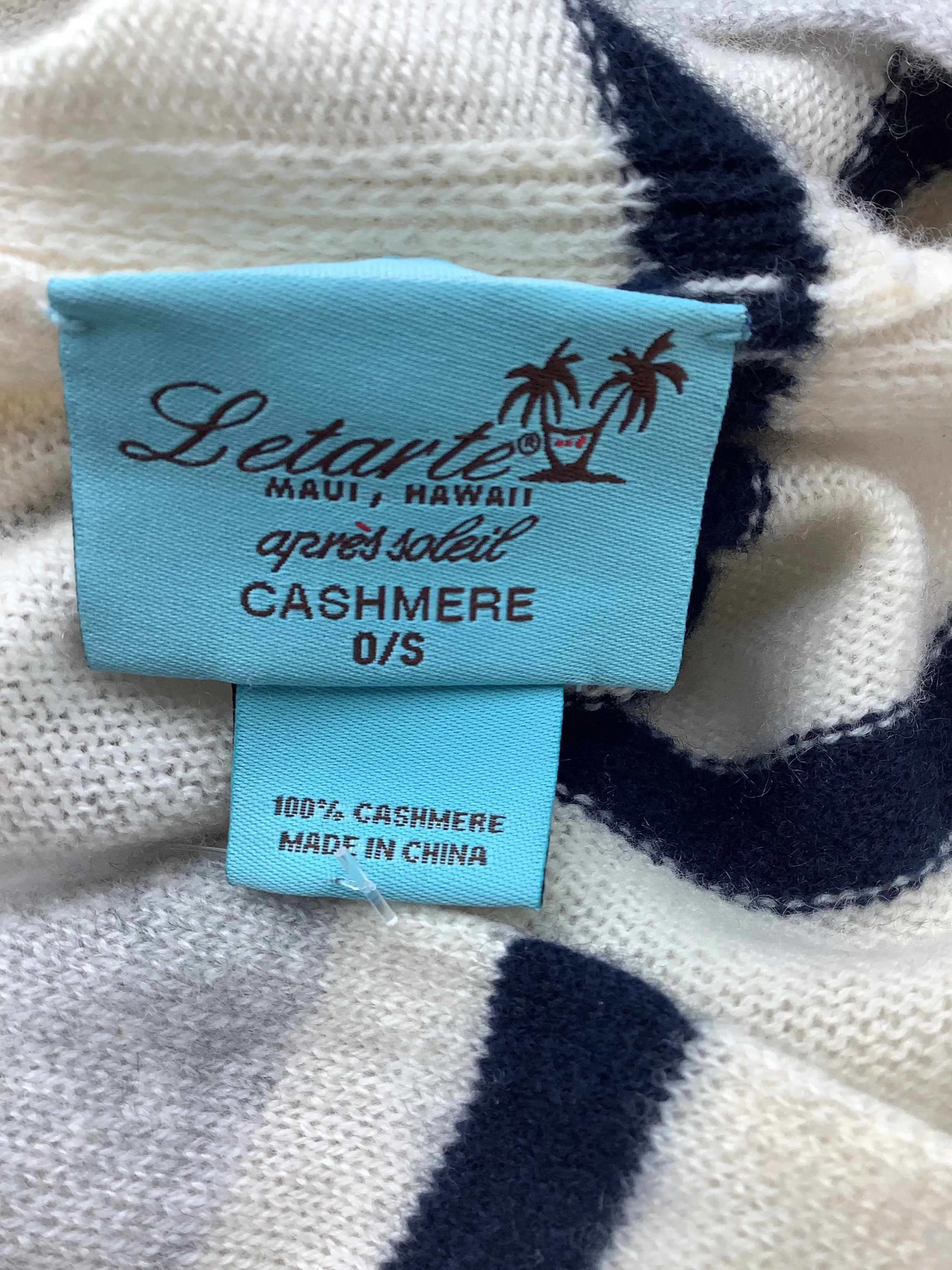 Letarte Women's Poncho Striped Cashmere Size: O/S