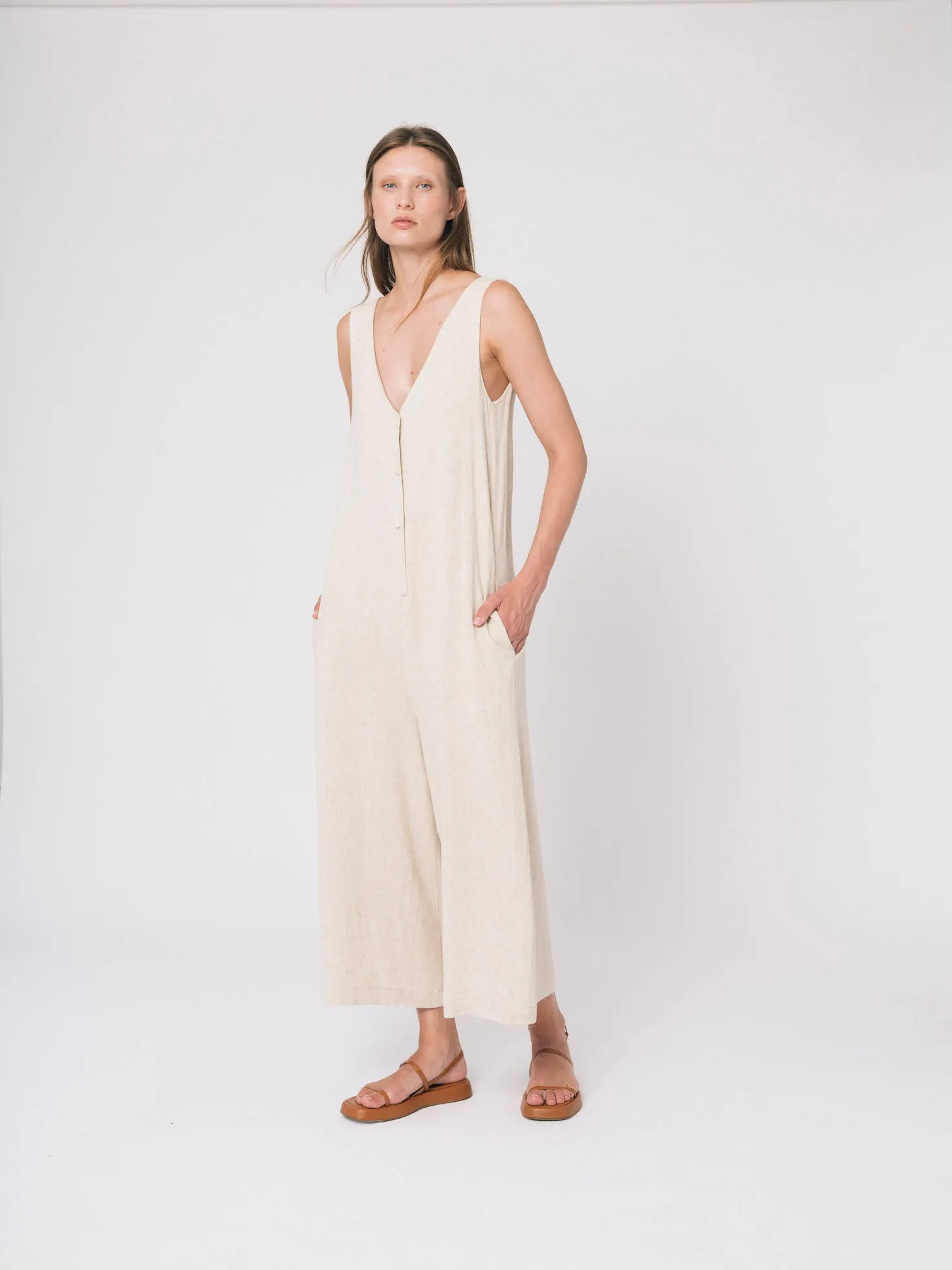 linen overall - taka