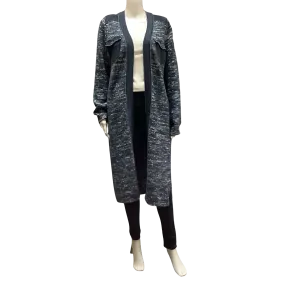 Liverpool Women's Long Sweater Cardigan Blue Denim Trim Size: S