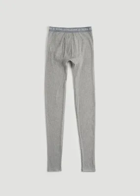 LJ&S Long Thermal Underwear in Grey Mix - Bottoms for Tall Men