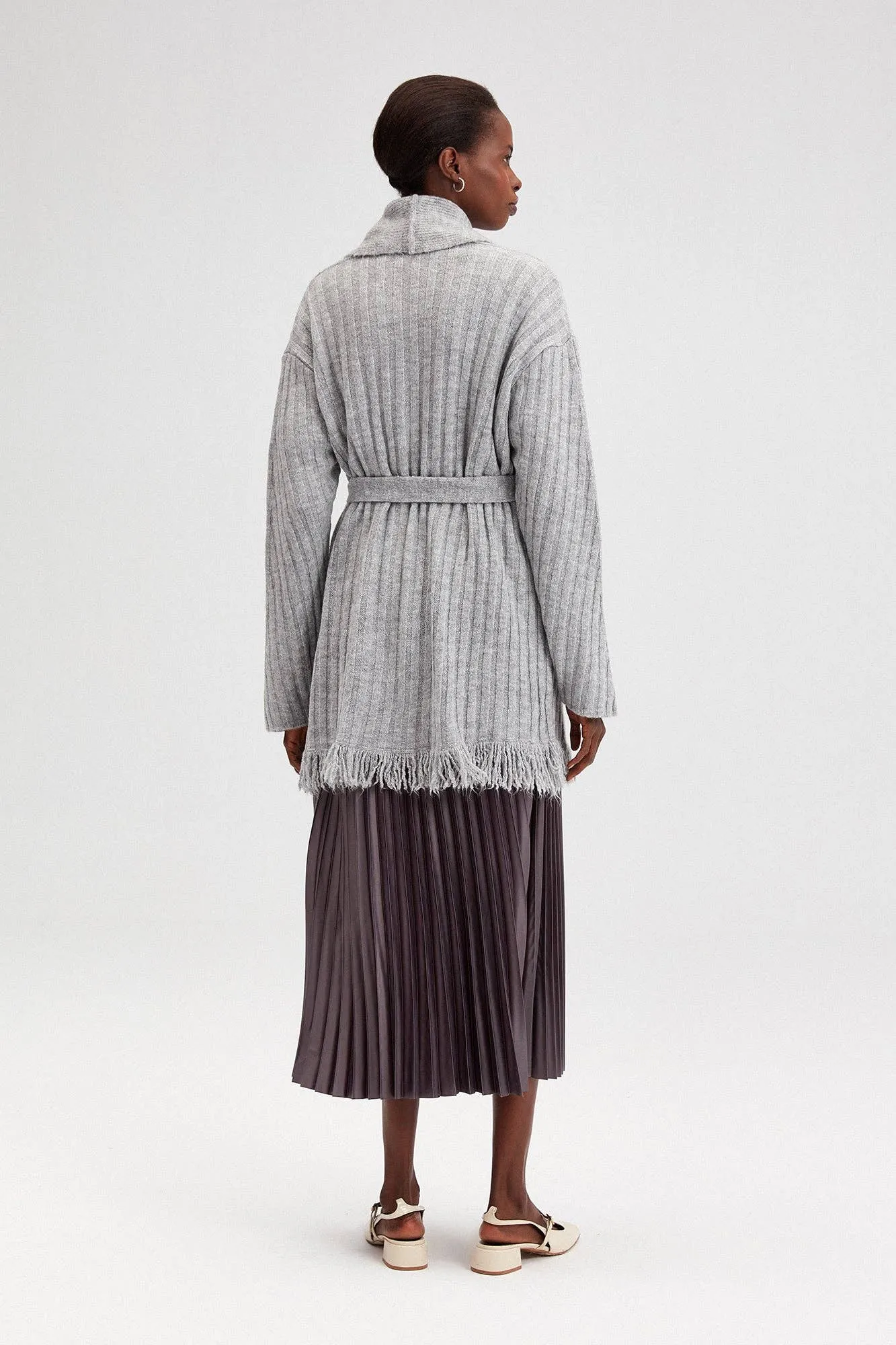 LONG FRINGE CARDIGAN