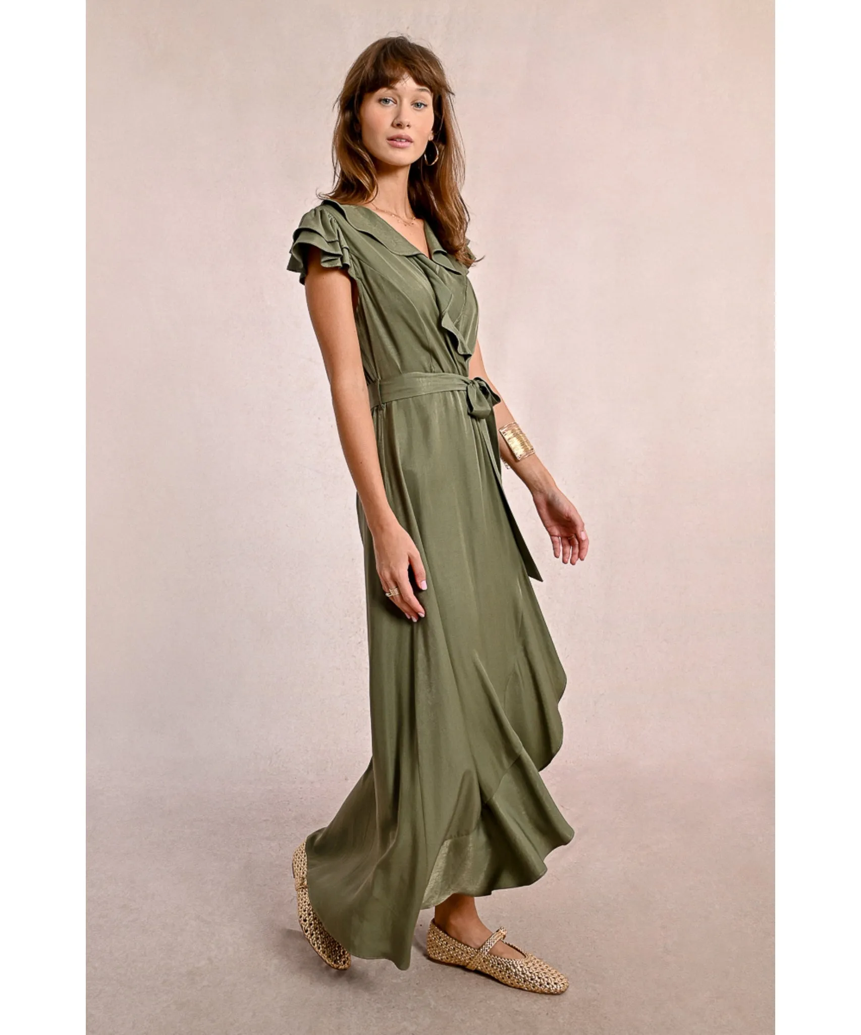 Louden Ruffle Wrap Dress