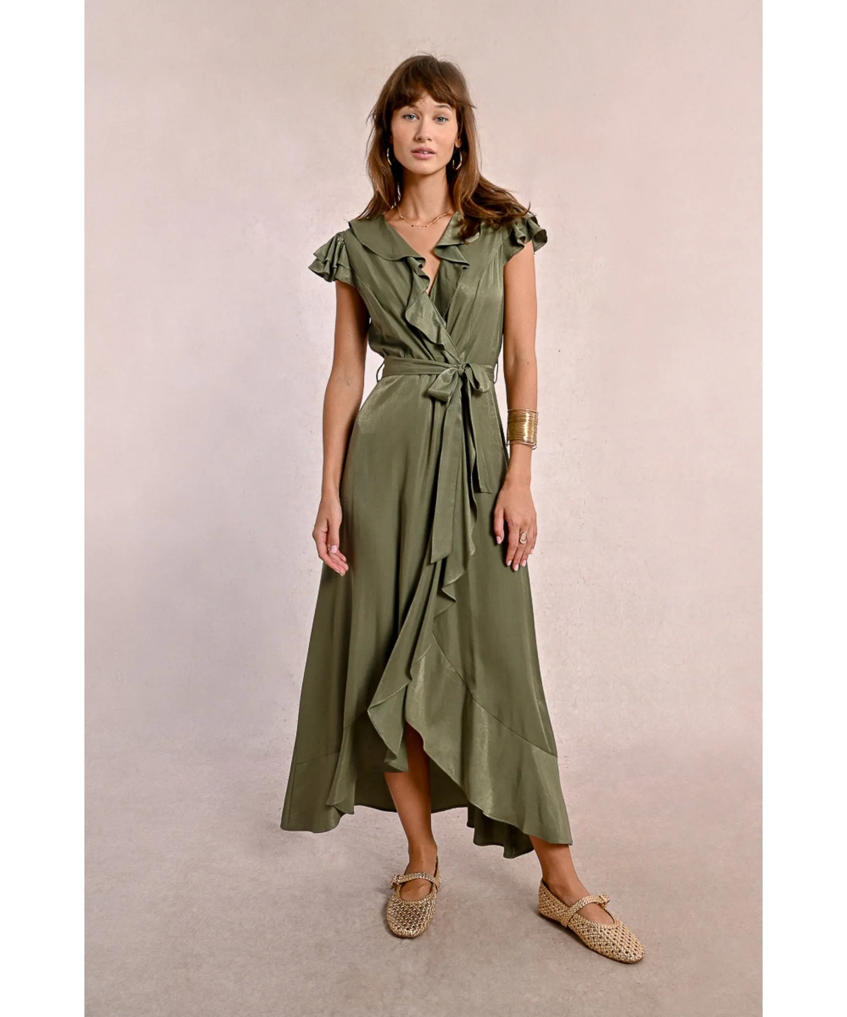 Louden Ruffle Wrap Dress