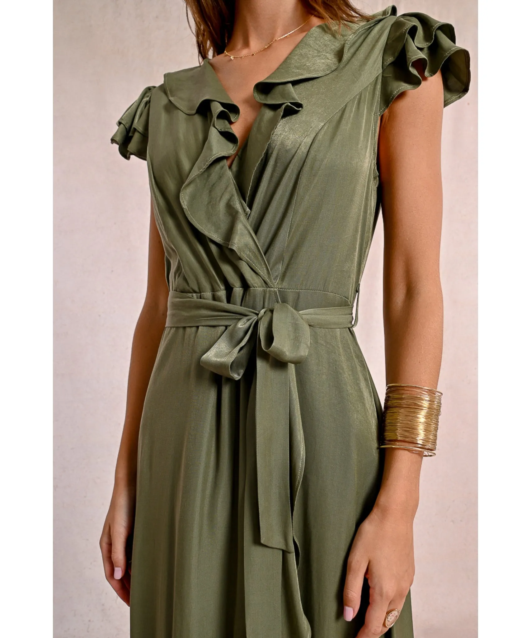 Louden Ruffle Wrap Dress