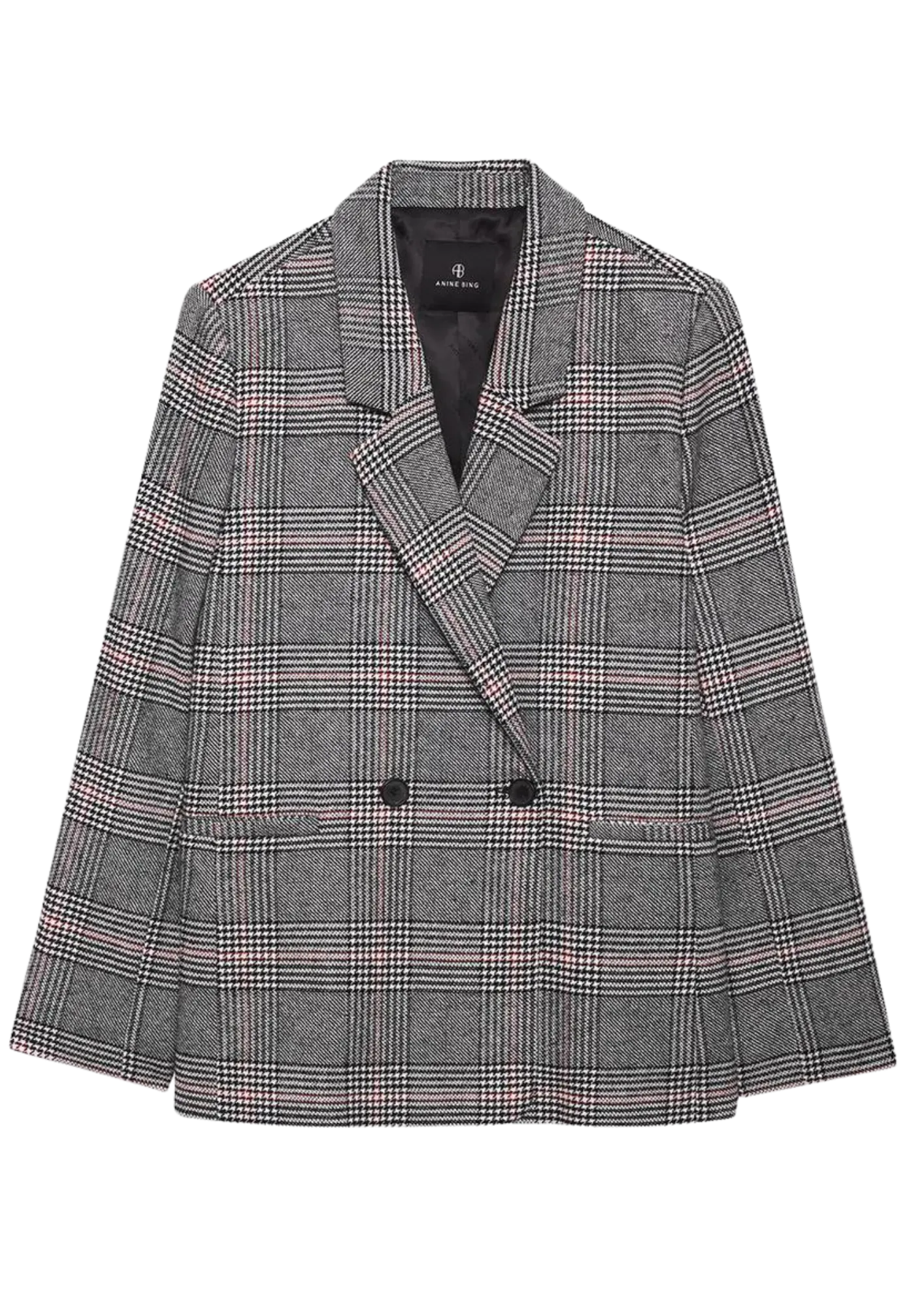Madeleine Blazer - Grey And Red Plaid