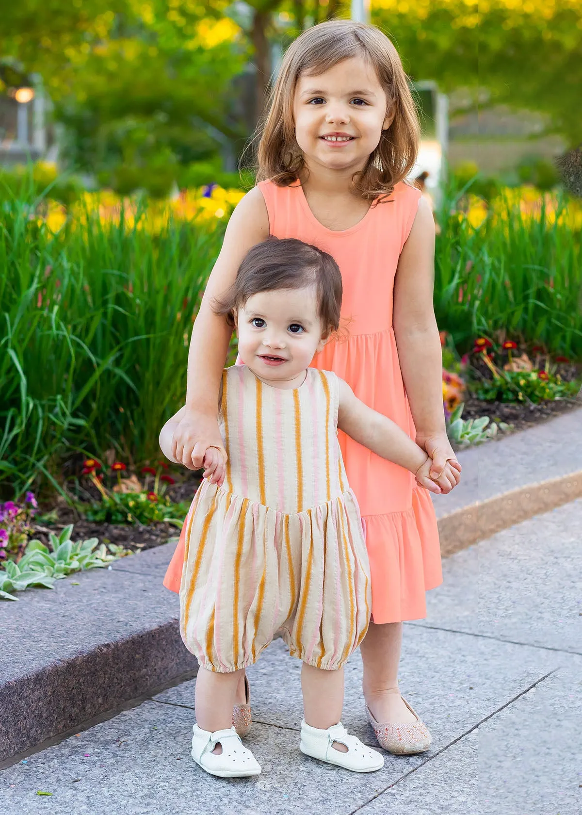 Madeline Striped Baby Romper