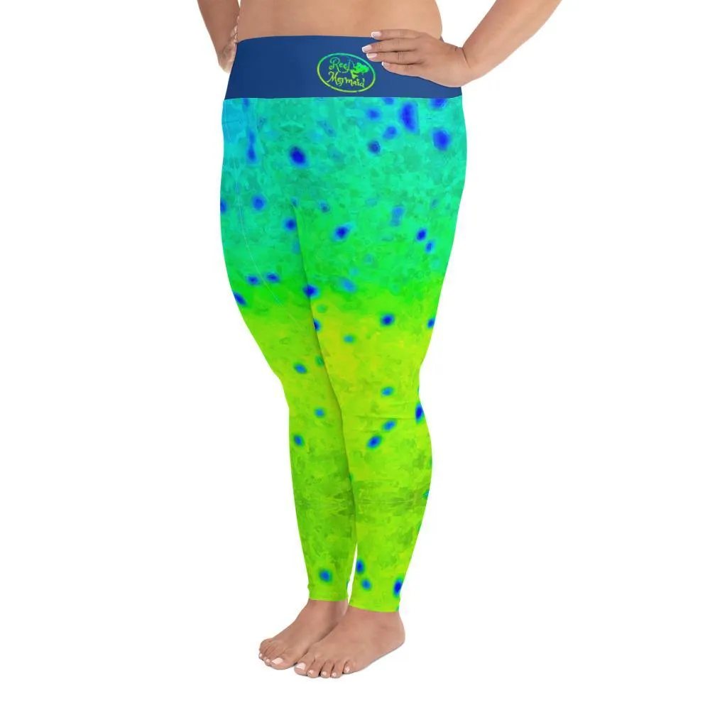 Mahi Print Plus Size Reel Mermaid Leggings