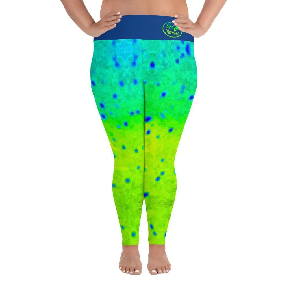 Mahi Print Plus Size Reel Mermaid Leggings