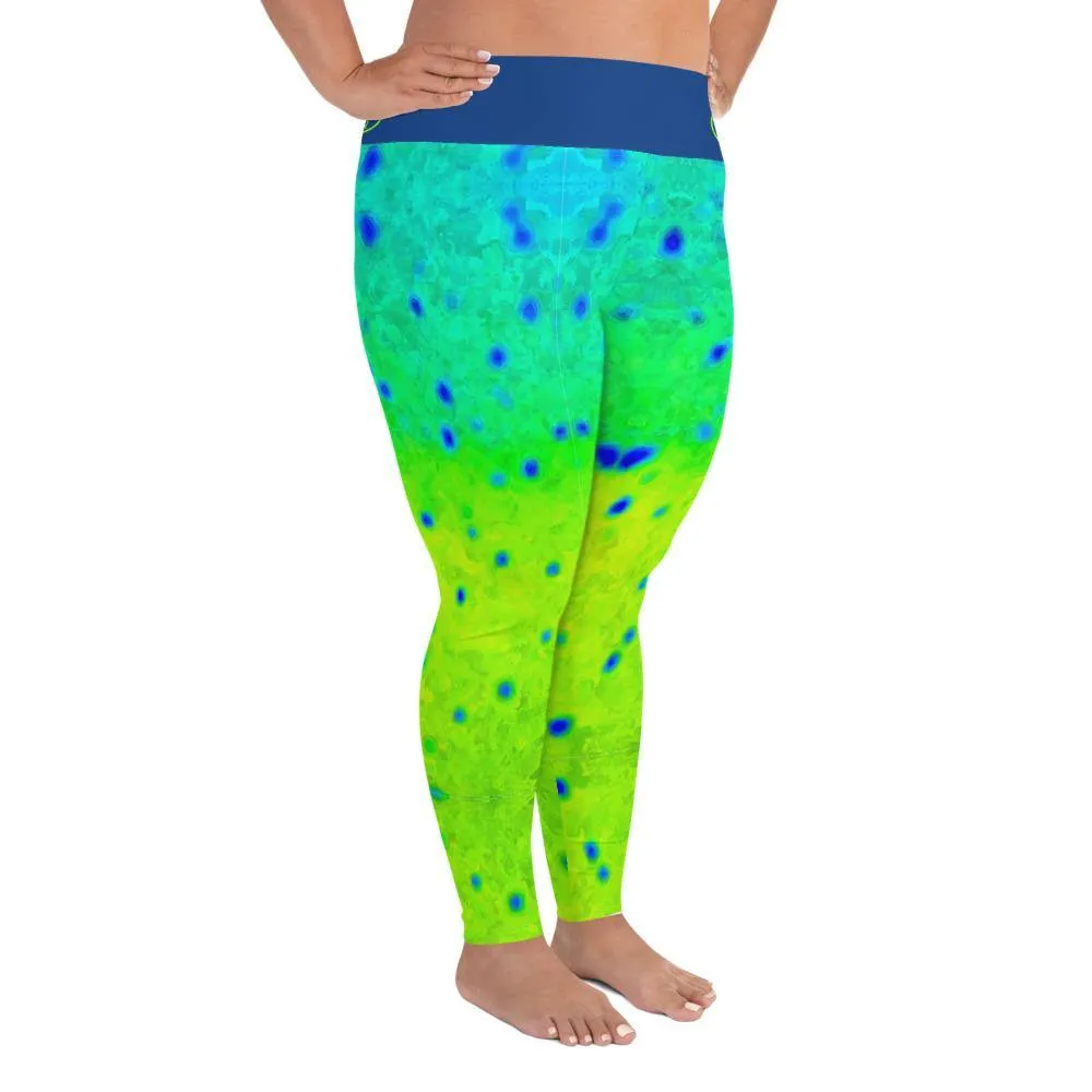 Mahi Print Plus Size Reel Mermaid Leggings