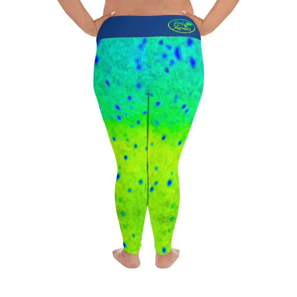 Mahi Print Plus Size Reel Mermaid Leggings