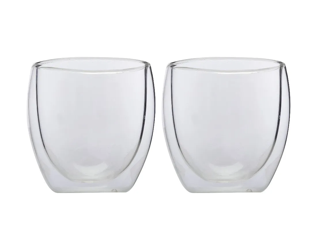 Maxwell & Williams Blend Double Wall Coffee Cup 250ml Set Of 2 Gift Boxed