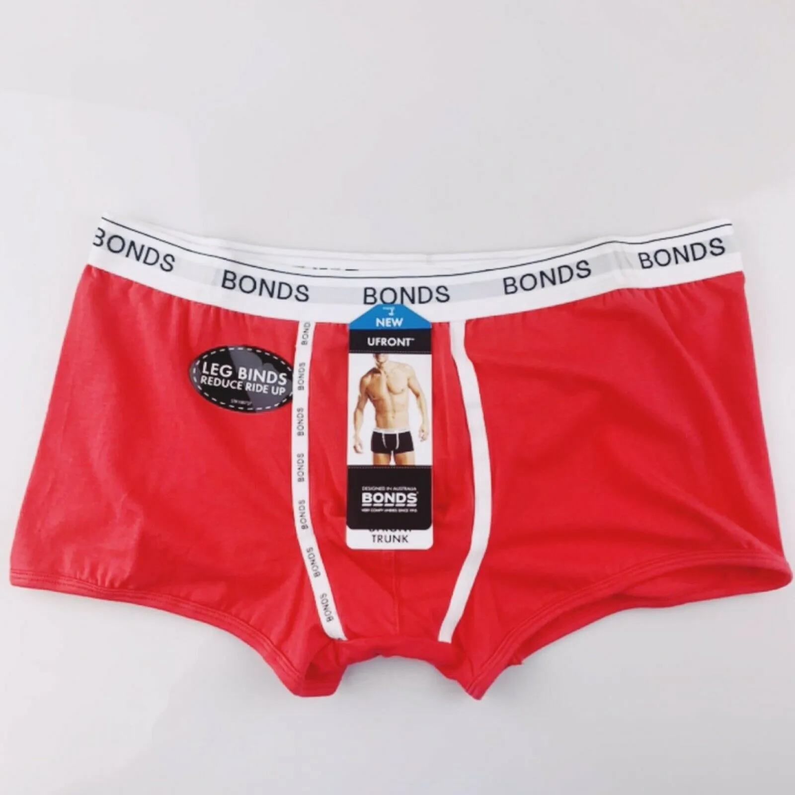 Mens Bonds U Front Trunks Trunks Underwear Jocks Shorts Ufront Black Blue Red
