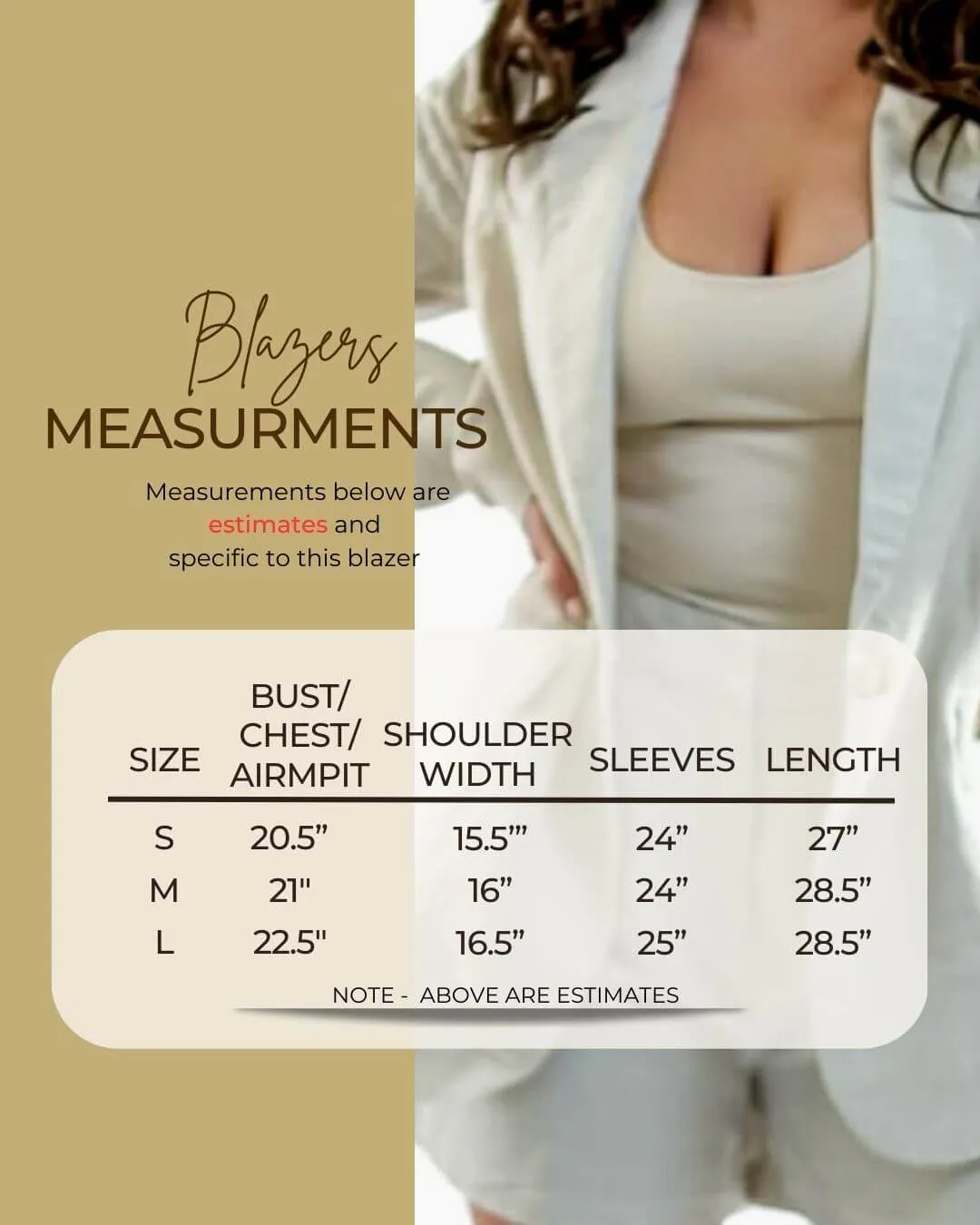 Mia’s Linen Women’s Tailored Blazer