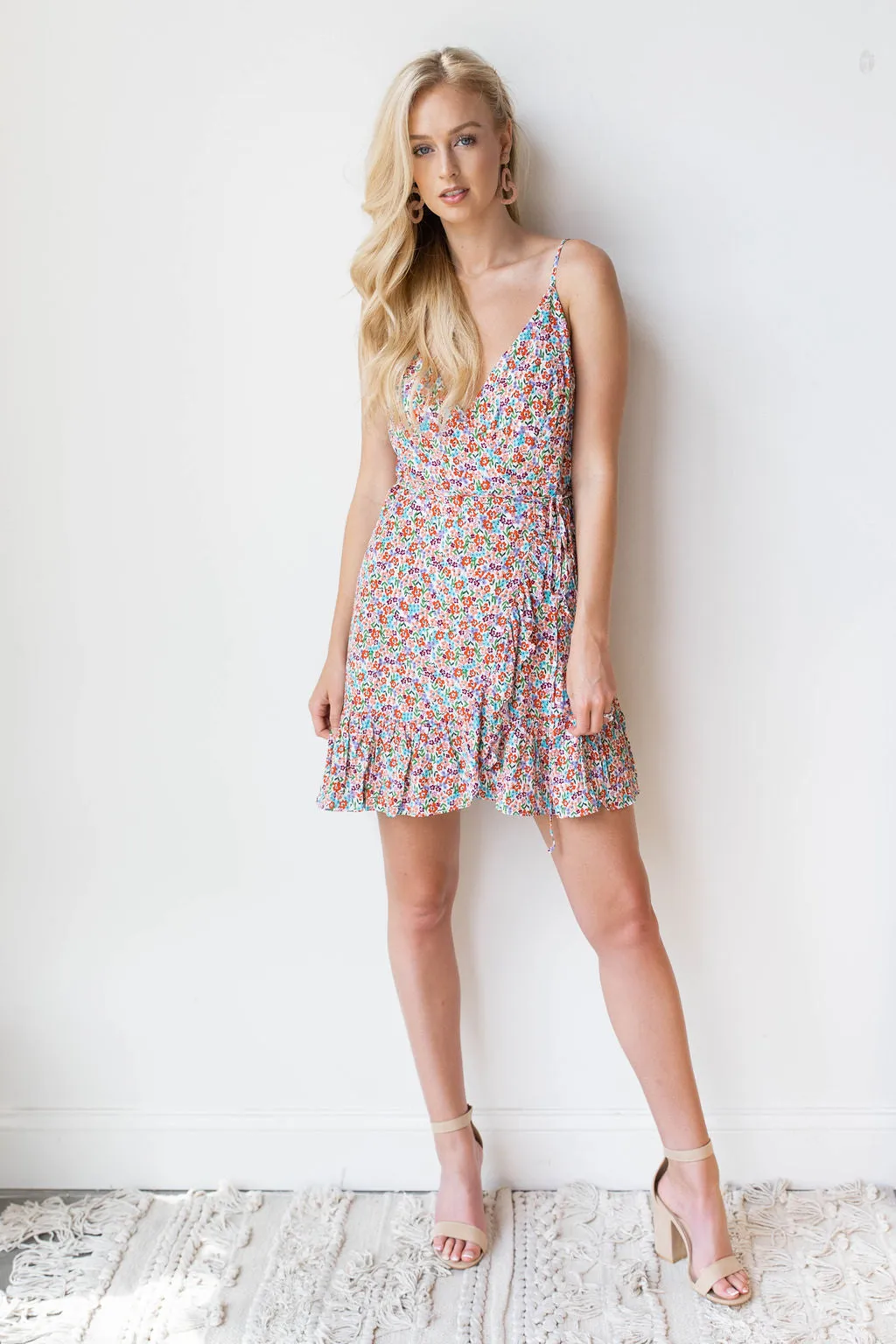 mixed feelings wrap dress