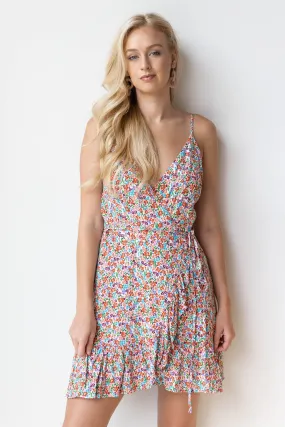 mixed feelings wrap dress