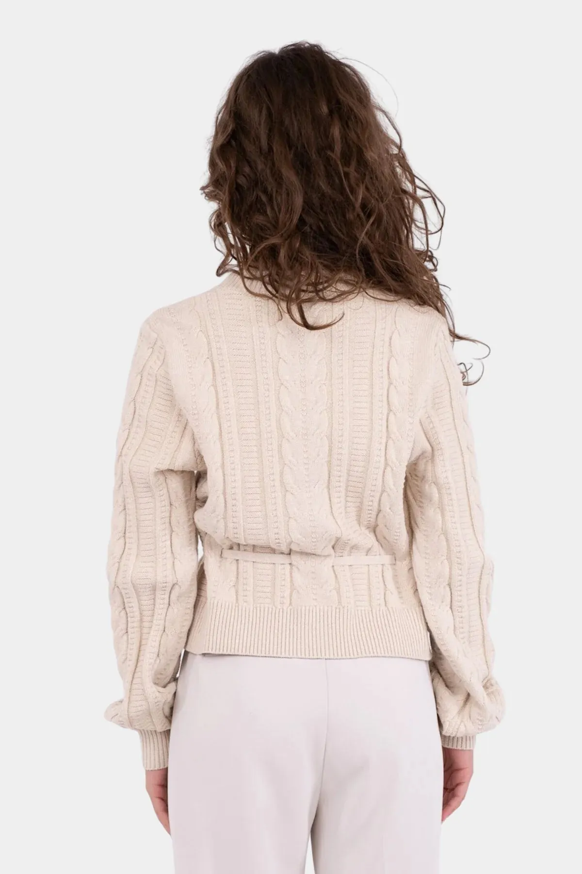Molina Heavy Knit Cardigan - Sand Melange