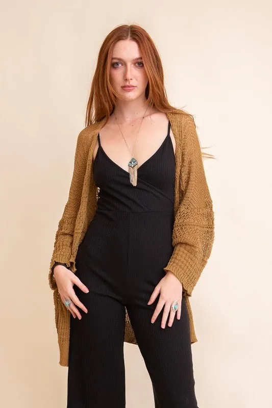 Mystical Sway Knit Netted Cardigan