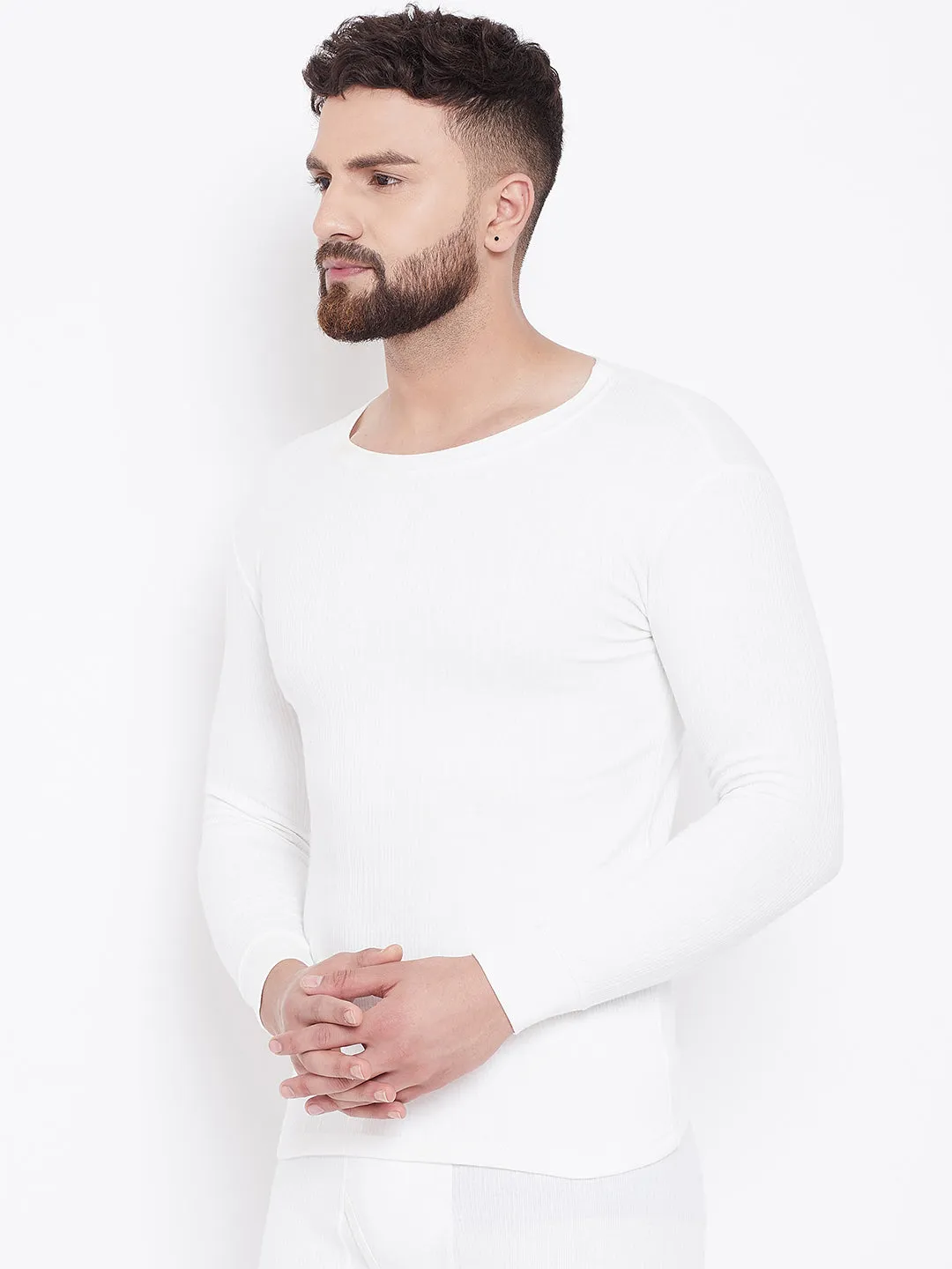 Neva Esancia Crew Neck Full Sleeves Warmer/Thermal Upper for Men