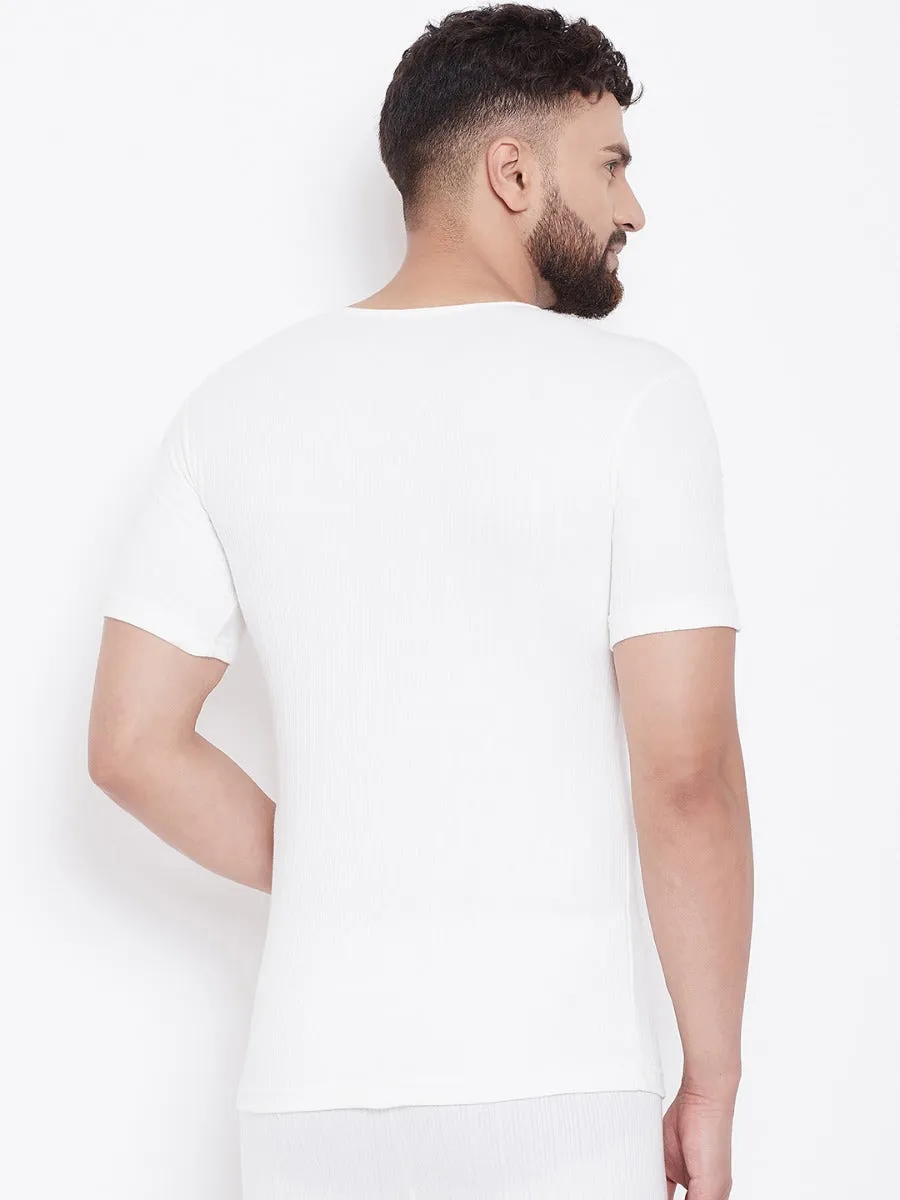 Neva Esancia Round Neck Half Sleeves Warmer/Thermal Upper for Men