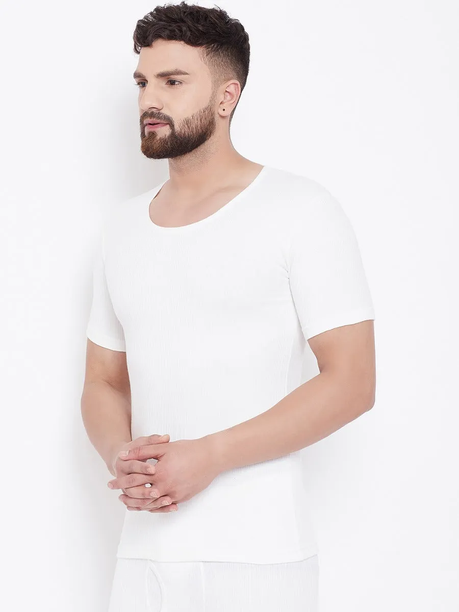 Neva Esancia Round Neck Half Sleeves Warmer/Thermal Upper for Men