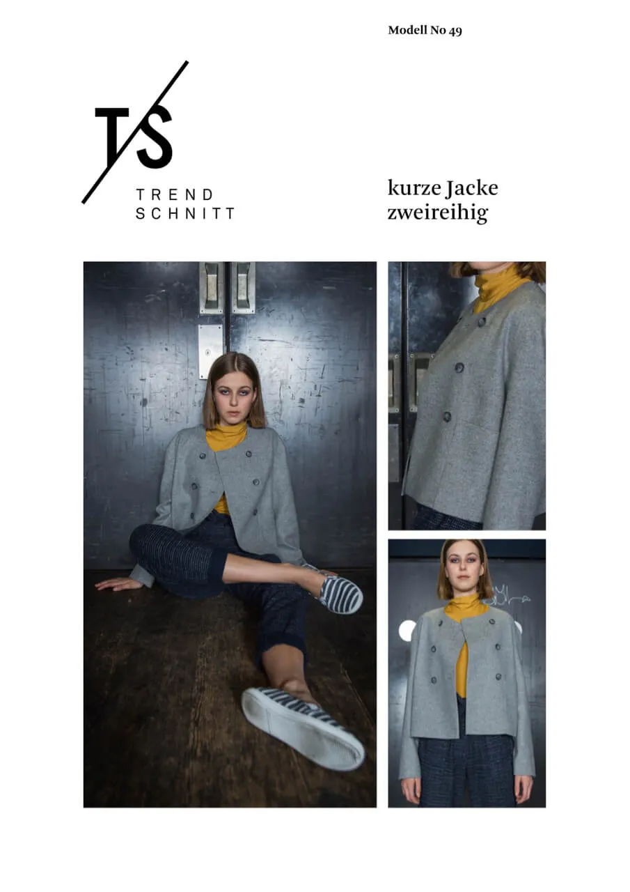 No49 kurze Jacke zweireihig