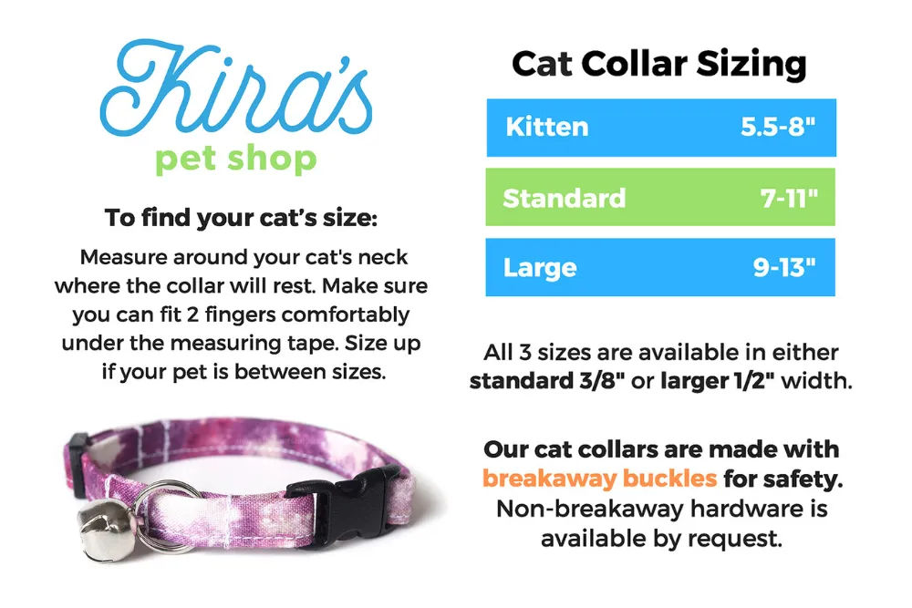 Pink Paisley Bandana Print Cat Collar