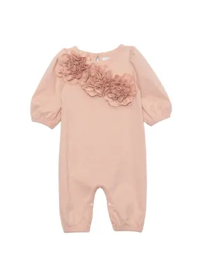 Pink Pearl Sparkling Knit Romper