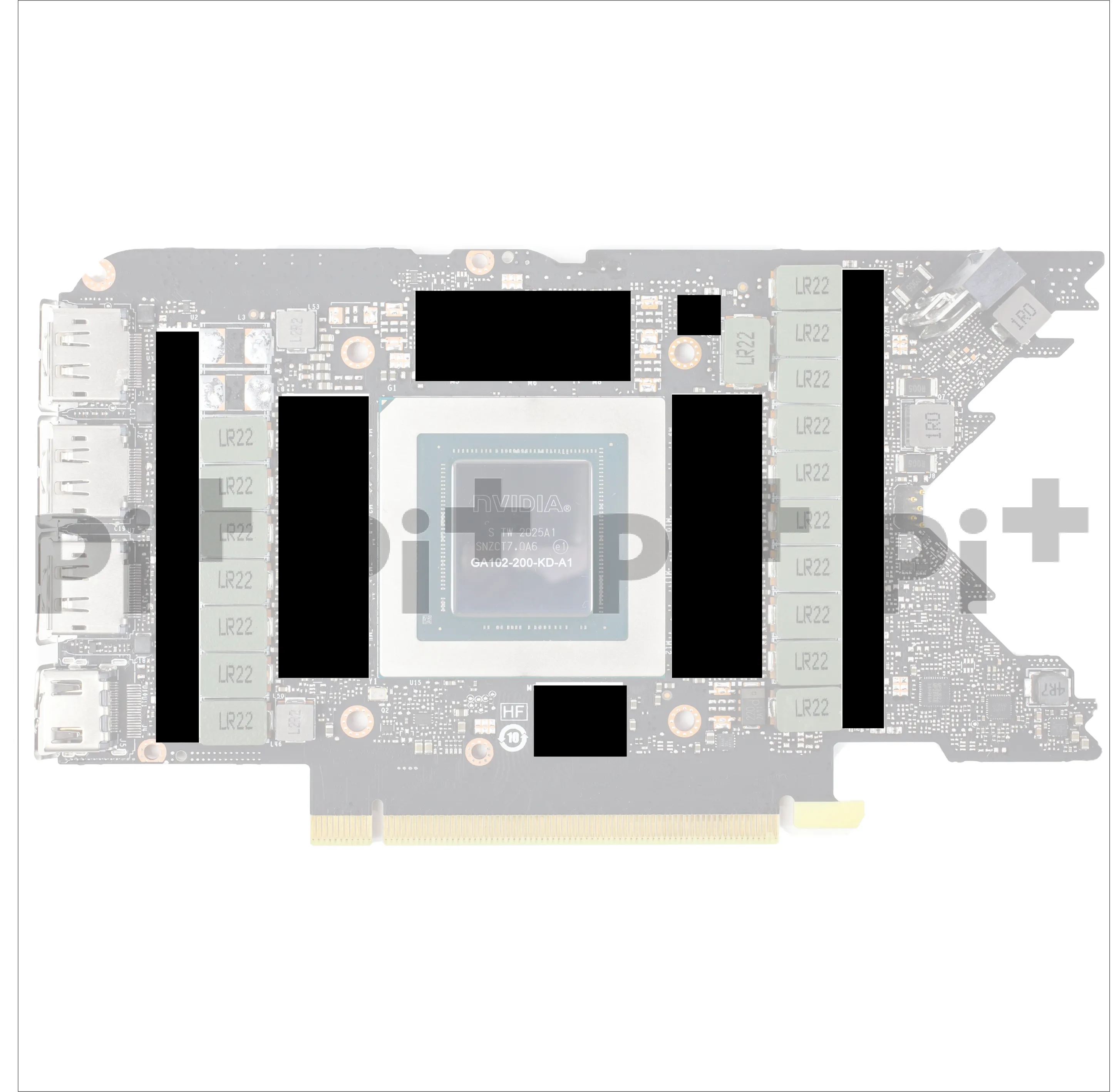 Pre-Cut Thermal Pads for Nvidia 3080 / 3080 TI FE (Founders Edition) ( Higher Quality Thermal Pad )