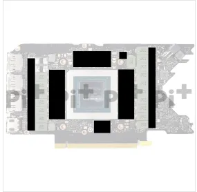 Pre-Cut Thermal Pads for Nvidia 3080 / 3080 TI FE (Founders Edition) ( Higher Quality Thermal Pad )